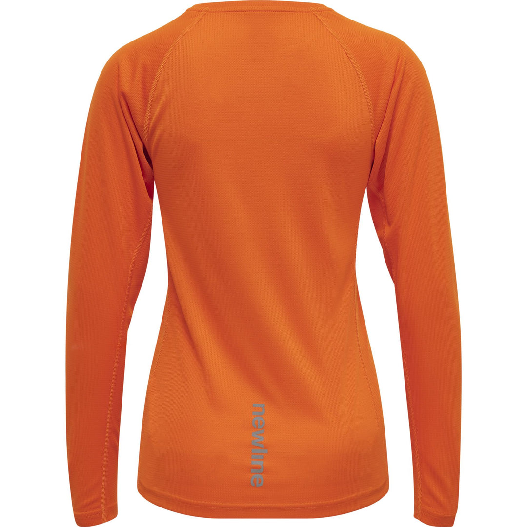 newline Women Core Running T-Shirt L/S - orange tiger