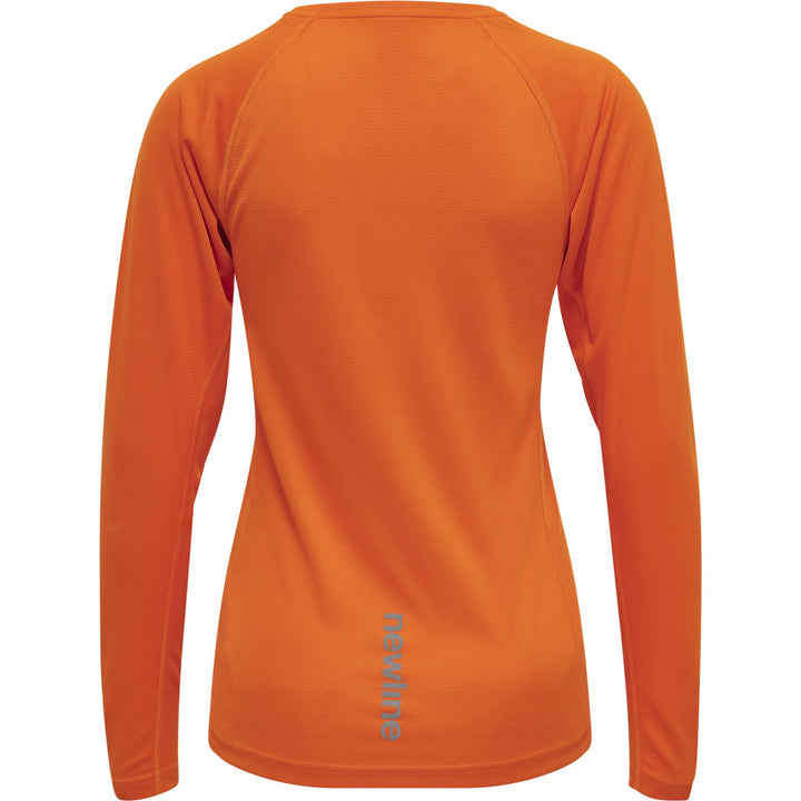 newline Women Core Running T-Shirt L/S - orange tiger