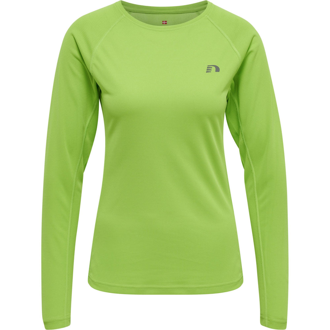newline Women Core Running T-Shirt L/S - green flash