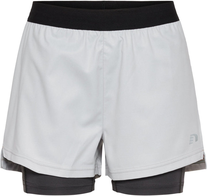 newline Women 2-In-1 Running Shorts - oyster mushroom
