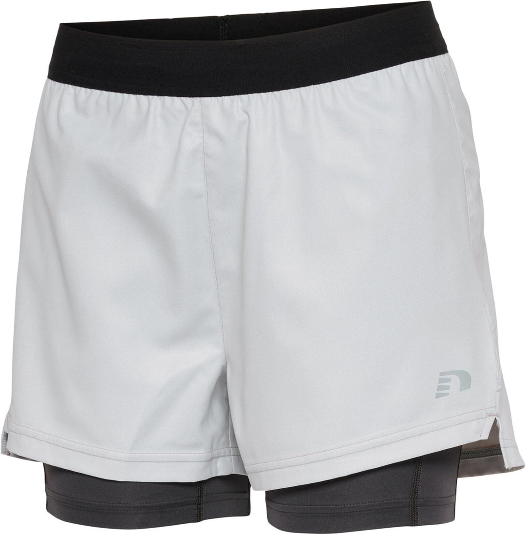 newline Women 2-In-1 Running Shorts - oyster mushroom