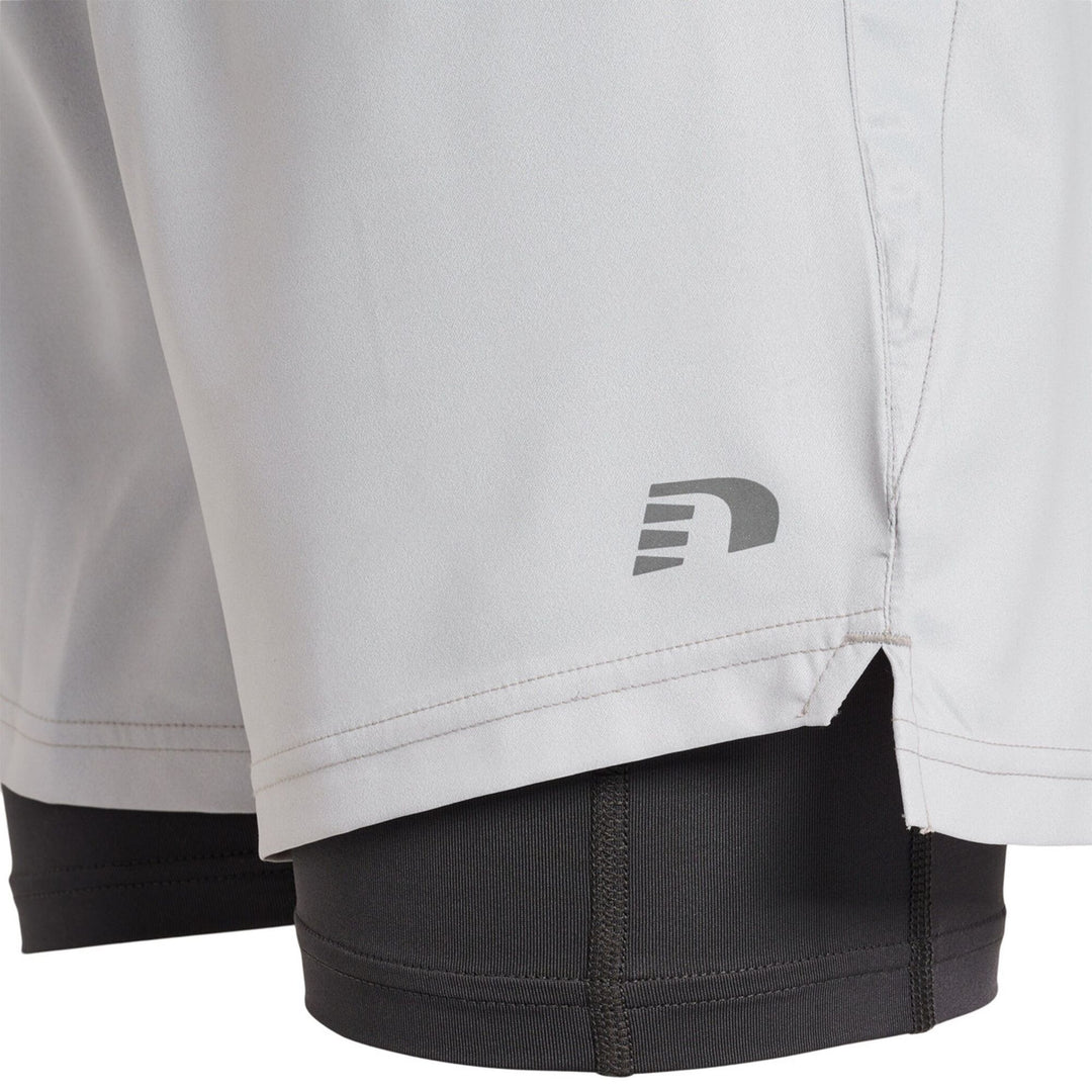 newline Women 2-In-1 Running Shorts - oyster mushroom