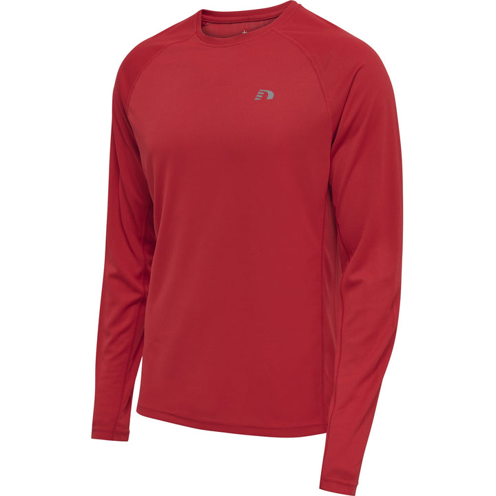 newline Men Core Running T-Shirt L/S - tango red