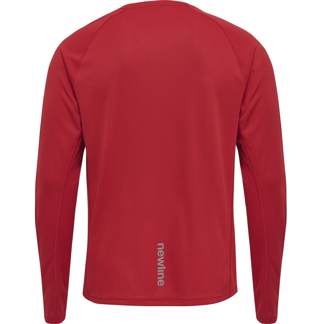 newline Men Core Running T-Shirt L/S - tango red