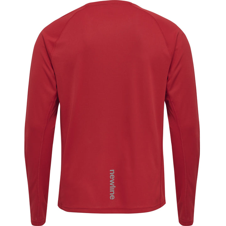 newline Men Core Running T-Shirt L/S - tango red