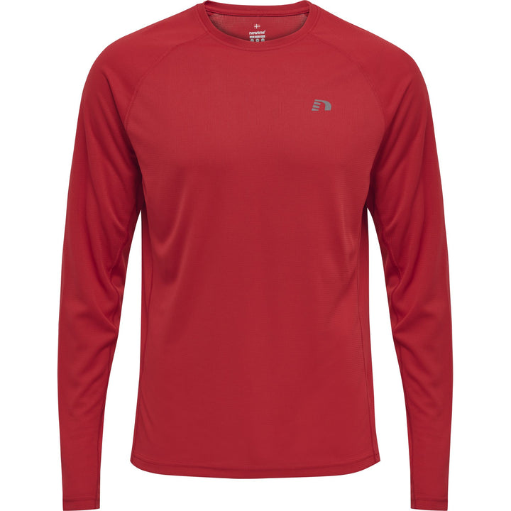 newline Men Core Running T-Shirt L/S - tango red