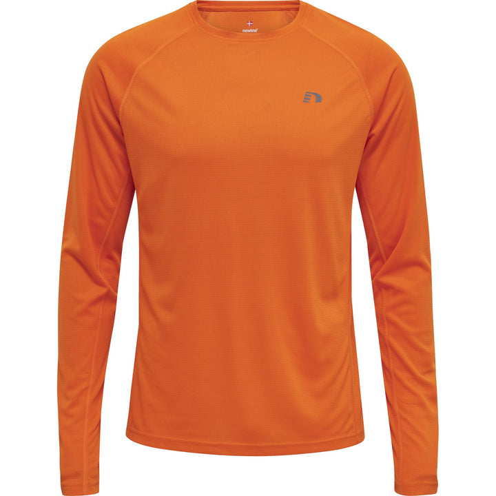 newline Men Core Running T-Shirt L/S - orange tiger