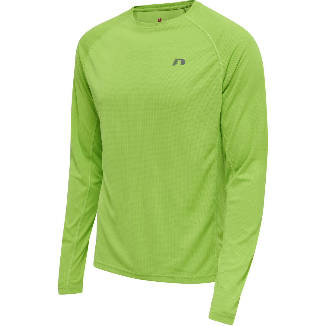 newline Men Core Running T-Shirt L/S - green flash