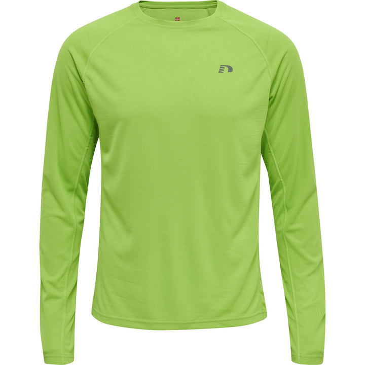 newline Men Core Running T-Shirt L/S - green flash