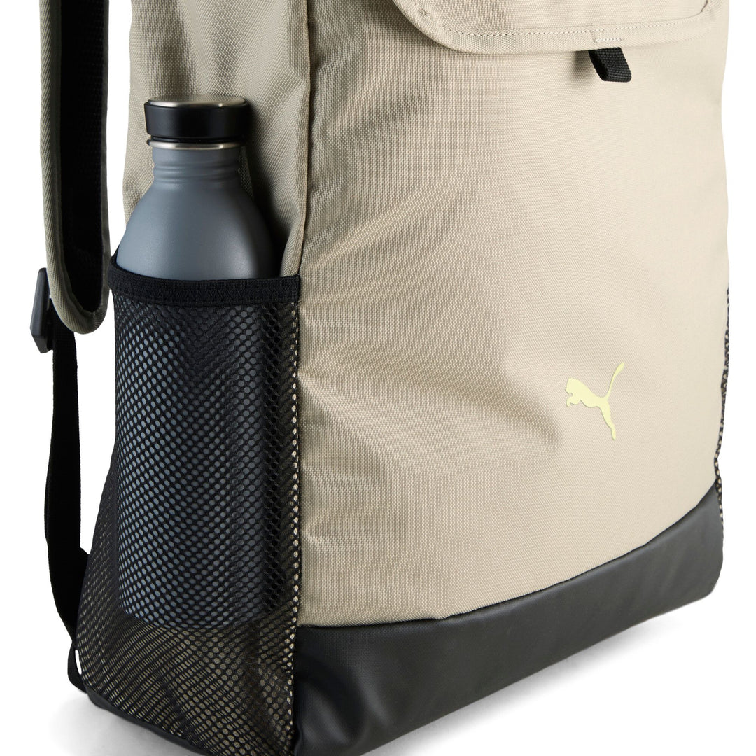 Puma PUMATECH Roll Top Backpack - Pebble Gray-Apple Spritz