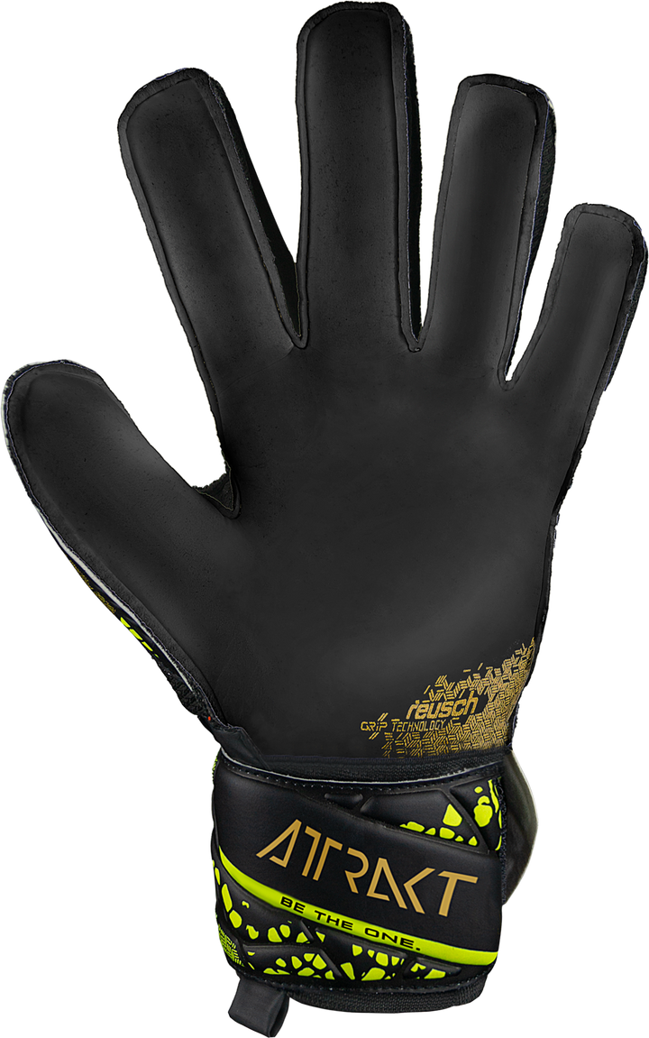 Reusch Attrakt Infinity Finger Support - black / gold / yellow / black