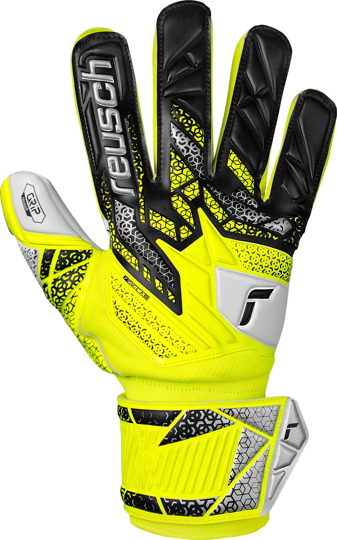 Reusch Attrakt Grip - safety yellow / silver