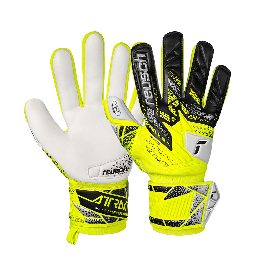 Reusch Attrakt Grip - safety yellow / silver