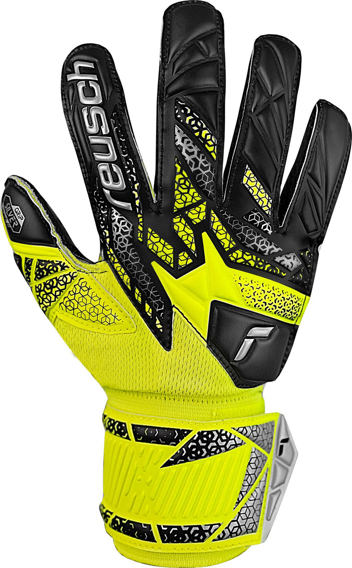 Reusch Attrakt Silver Junior - safety yellow / silver / black