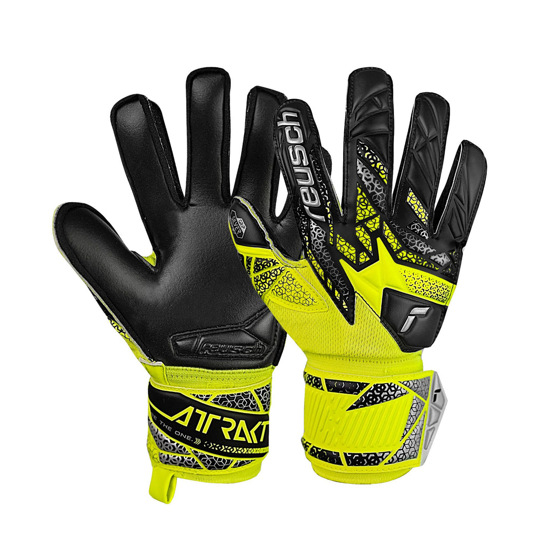 Reusch Attrakt Silver Junior - safety yellow / silver / black