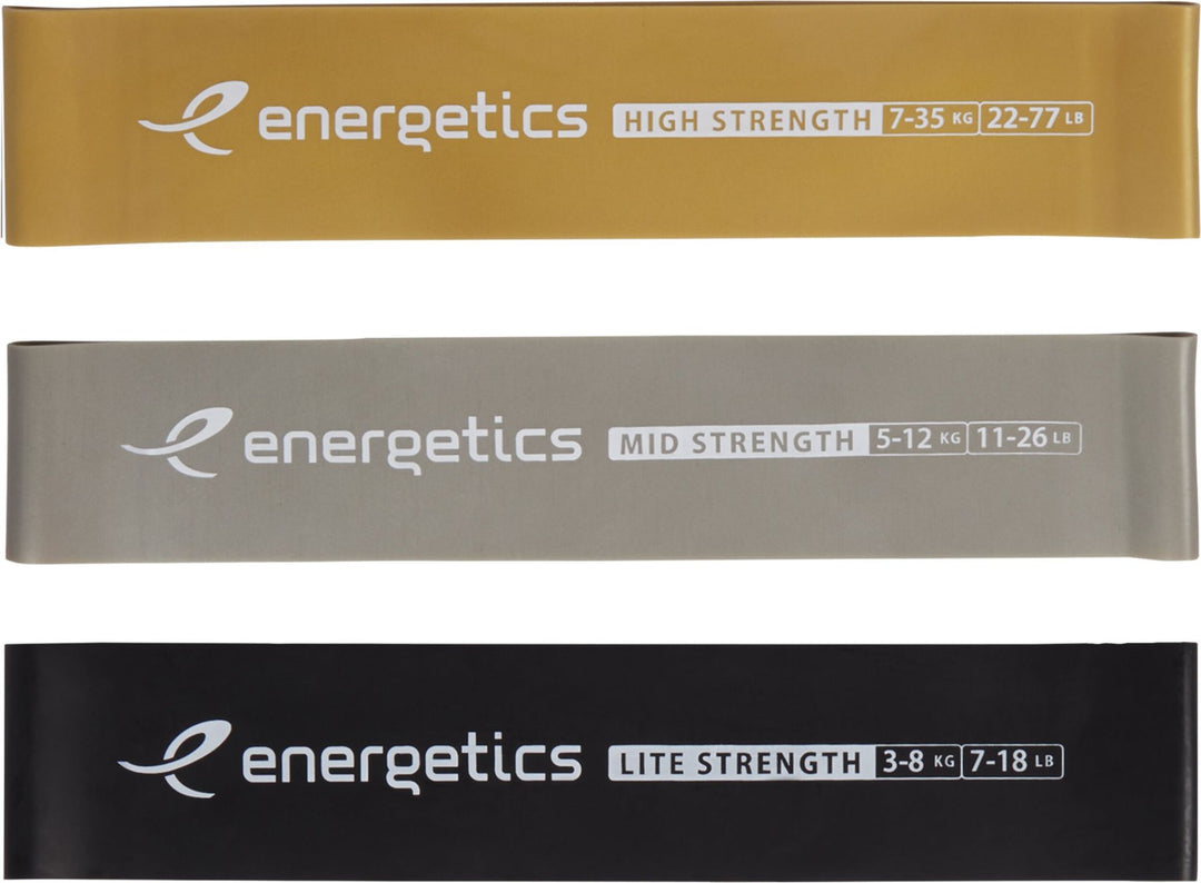 Energetics Gymnastik-Band Mini Bands Set Pro 1.0 - black/silver/gold