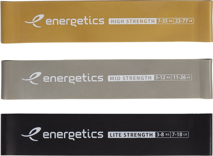 Energetics Gymnastik-Band Mini Bands Set Pro 1.0 - black/silver/gold
