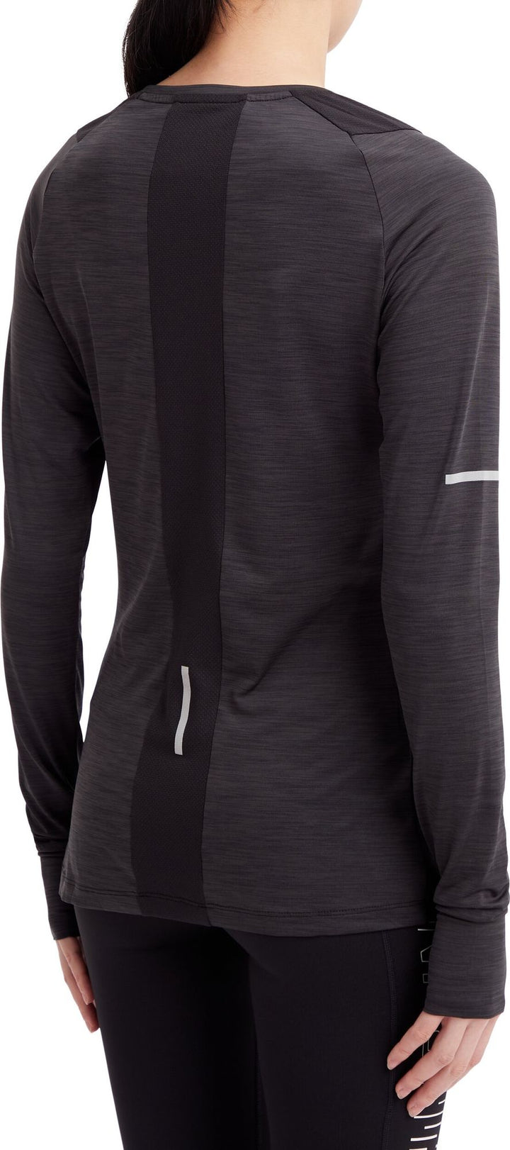 Energetics Da.-Langarmshirt Evii L/S W - melange/black/black