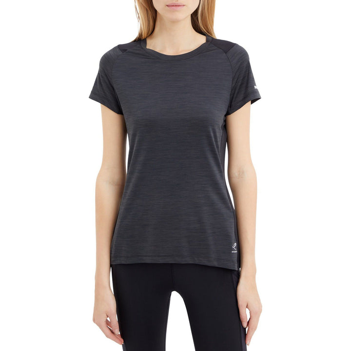 Energetics Da.-T-Shirt Evii Ss W - melange/black/black