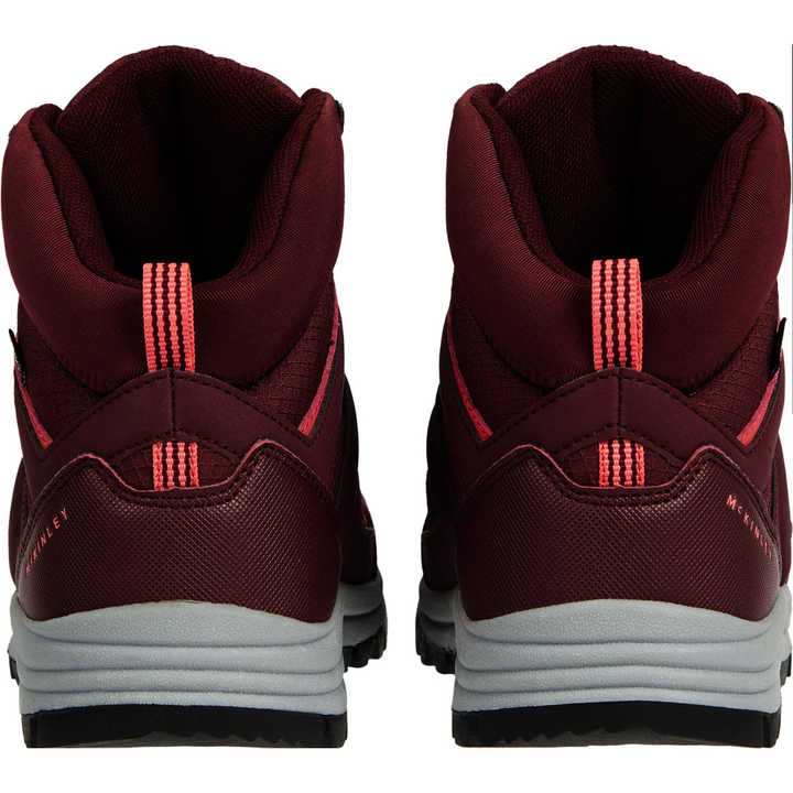 McKINLEY Ki.-Wander-Stiefel Maine Ii Mid Aqb J - red wine/charcoal/re