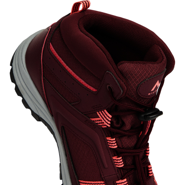 McKINLEY Ki.-Wander-Stiefel Maine Ii Mid Aqb J - red wine/charcoal/re