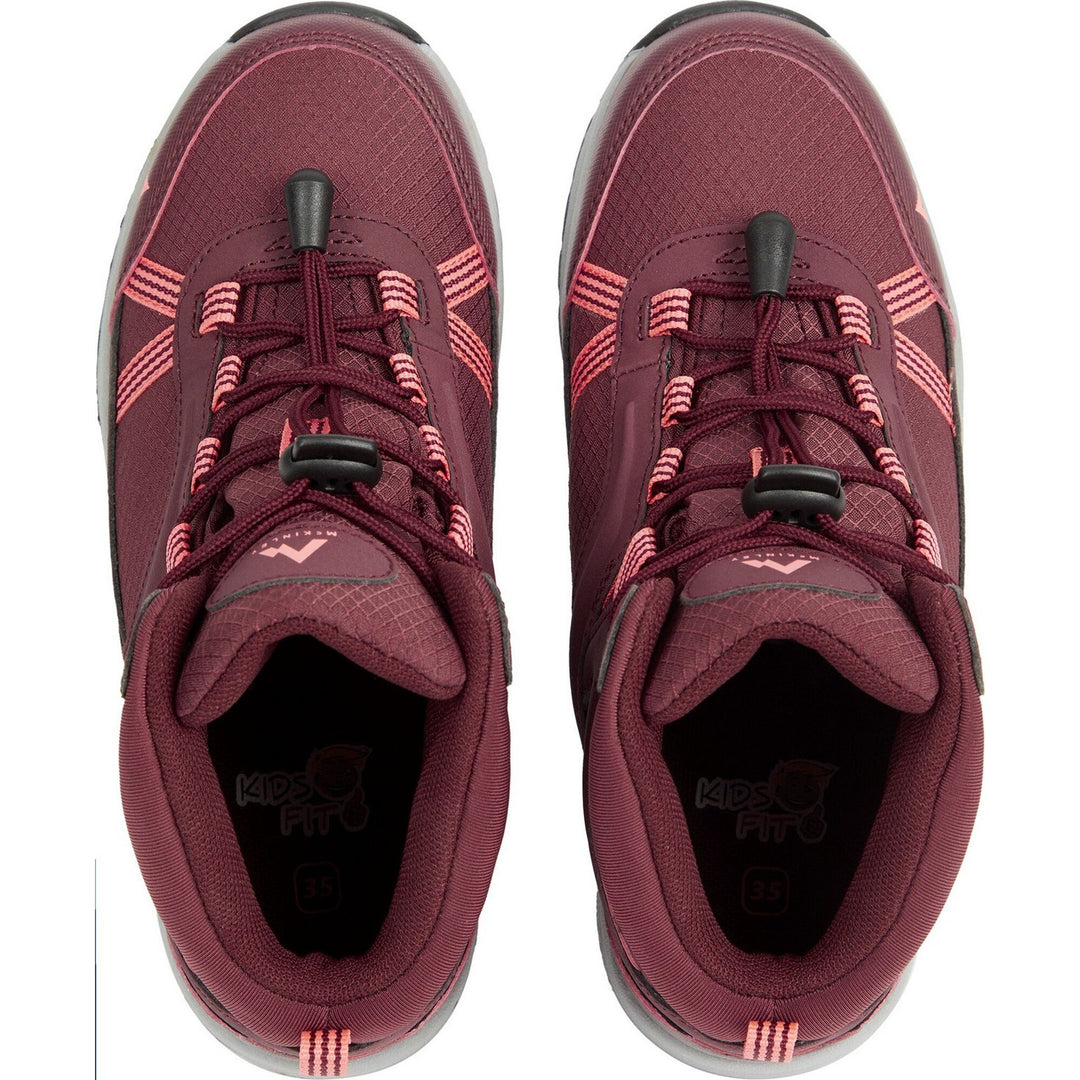 McKINLEY Ki.-Wander-Stiefel Maine Ii Mid Aqb J - red wine/charcoal/re