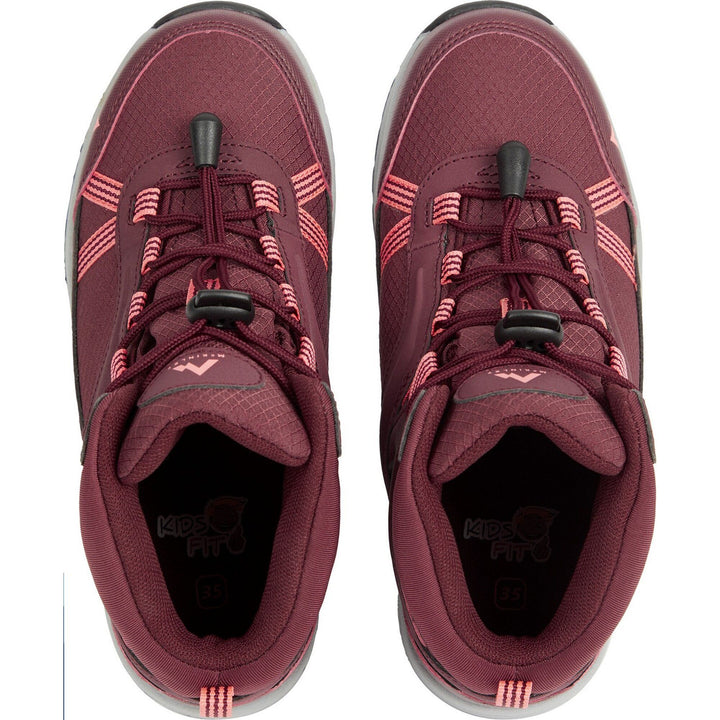 McKINLEY Ki.-Wander-Stiefel Maine Ii Mid Aqb J - red wine/charcoal/re