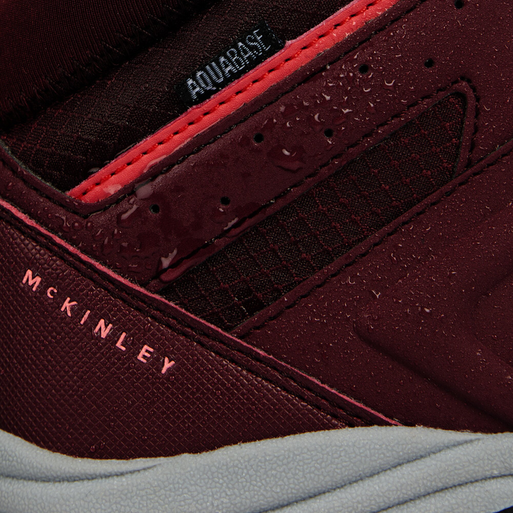 McKINLEY Ki.-Wander-Stiefel Maine Ii Mid Aqb J - red wine/charcoal/re