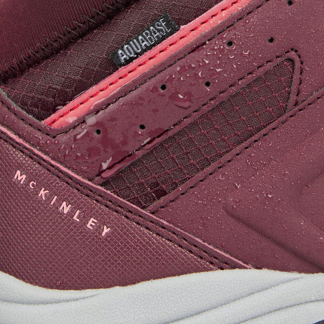 McKINLEY Ki.-Wander-Stiefel Maine Ii Mid Aqb J - red wine/charcoal/re