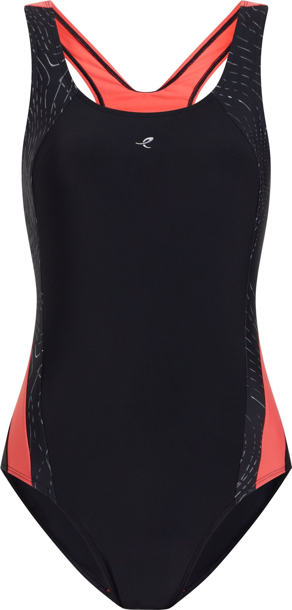 Energetics Da.-Schwimmanzug Nora W - black/red light/aop