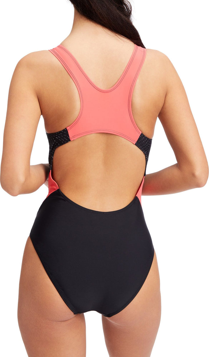 Energetics Da.-Schwimmanzug Nora W - black/red light/aop