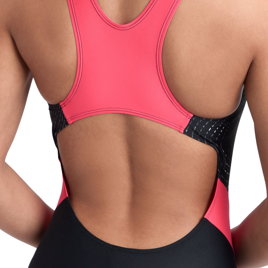 Energetics Da.-Schwimmanzug Nora W - black/red light/aop