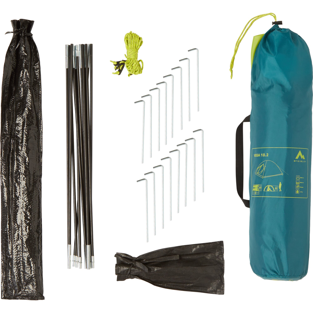 Mc KINLEY Camping-Zelt VEGA 10.2 I - BLUE PETROL/GREEN LI