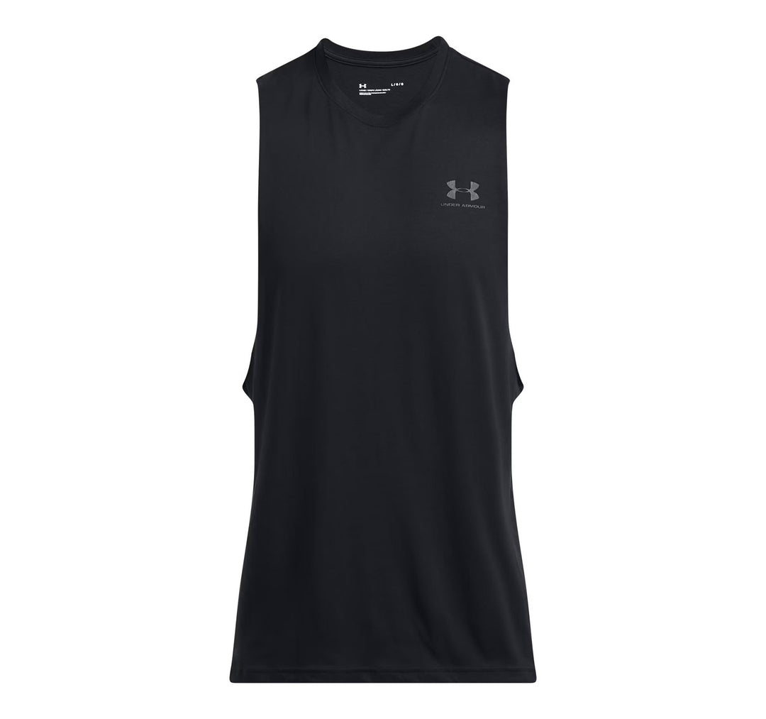 Under Armour Ua Left Chest Cut Off Tank - black