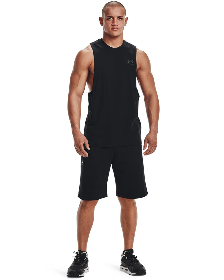 Under Armour Ua Left Chest Cut Off Tank - black