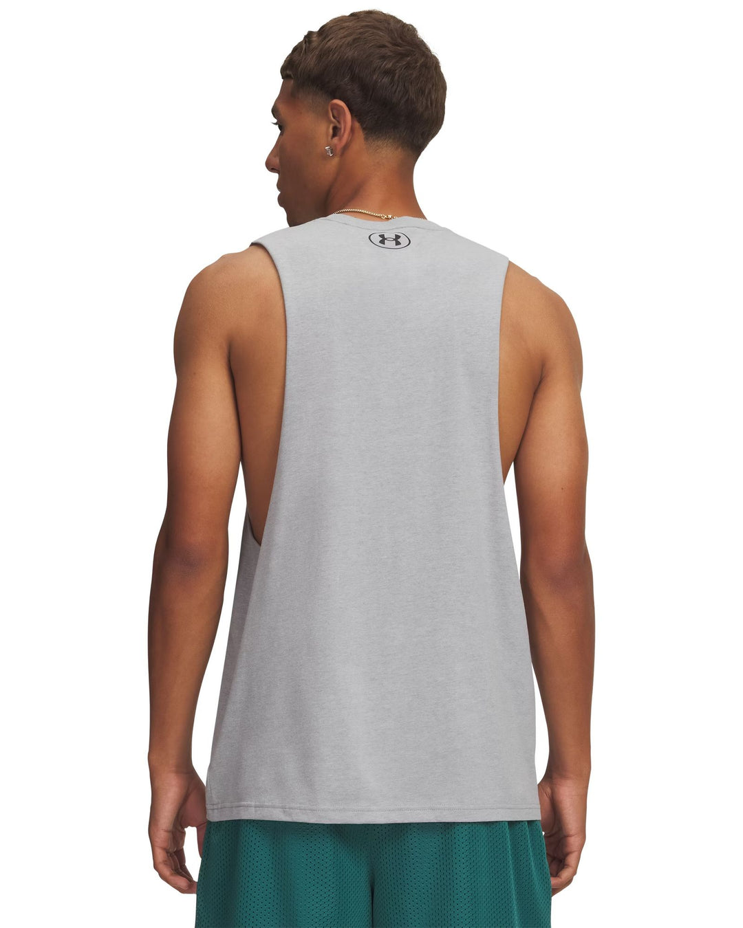 Under Armour Ua Left Chest Cut Off Tank - steel light heather