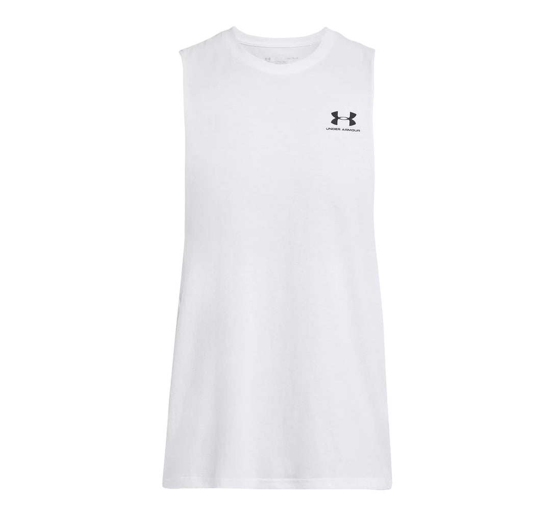 Under Armour Ua Left Chest Cut Off Tank - white