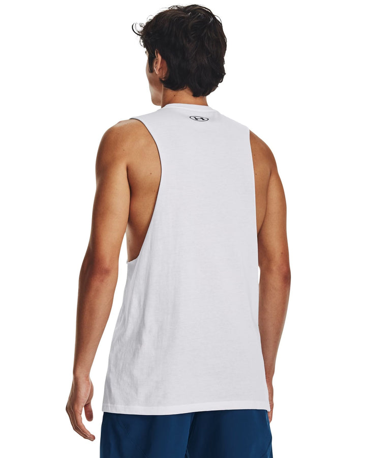 Under Armour Ua Left Chest Cut Off Tank - white