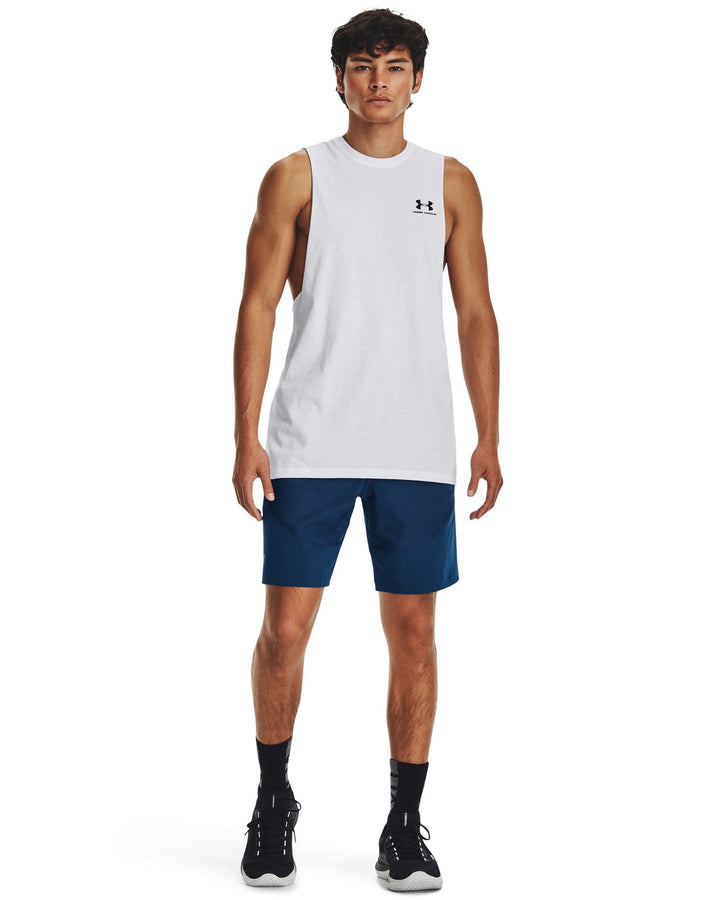 Under Armour Ua Left Chest Cut Off Tank - white