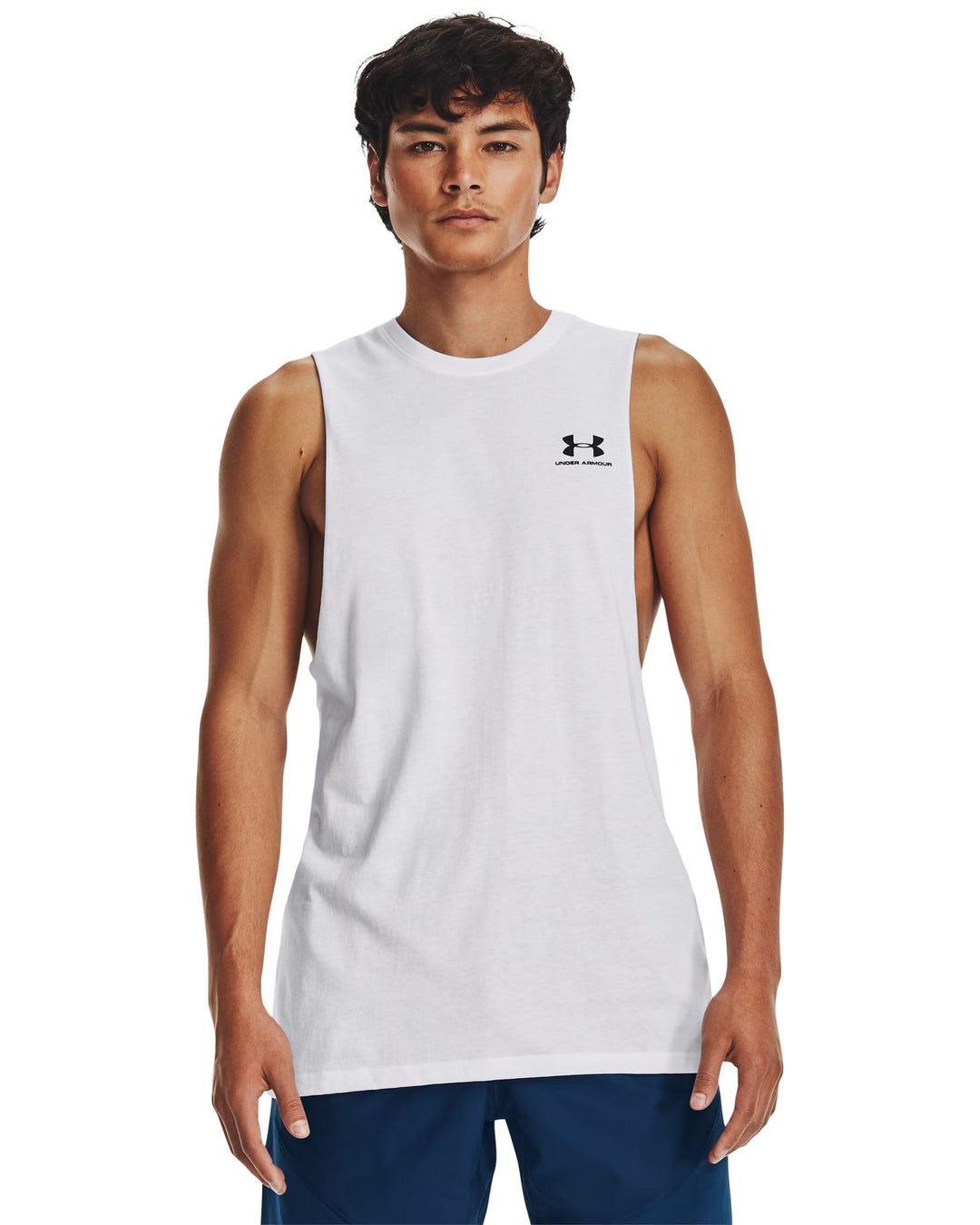 Under Armour Ua Left Chest Cut Off Tank - white