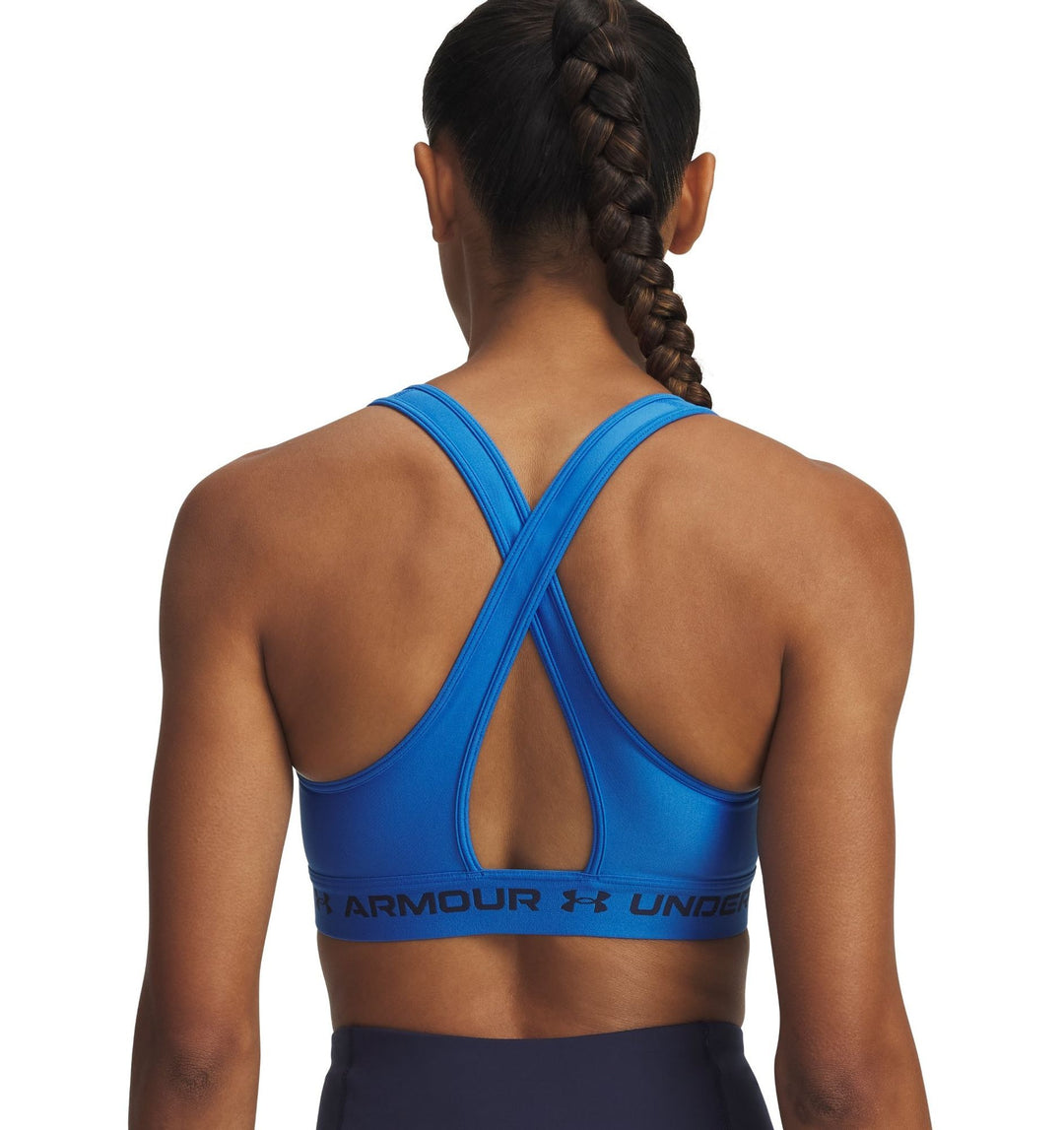 Under Armour Crossback Mid Bra - blue atlantis