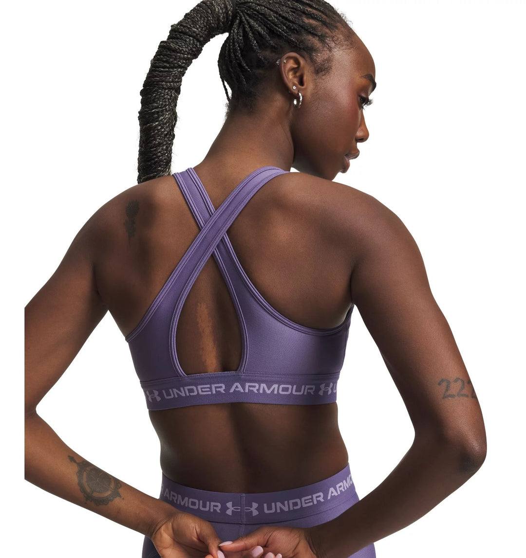 Under Armour Crossback Mid Bra - purple luxe
