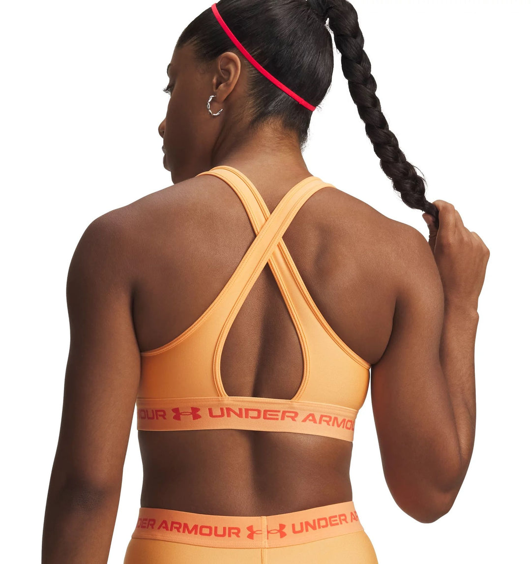 Under Armour Crossback Mid Bra - orange bloc