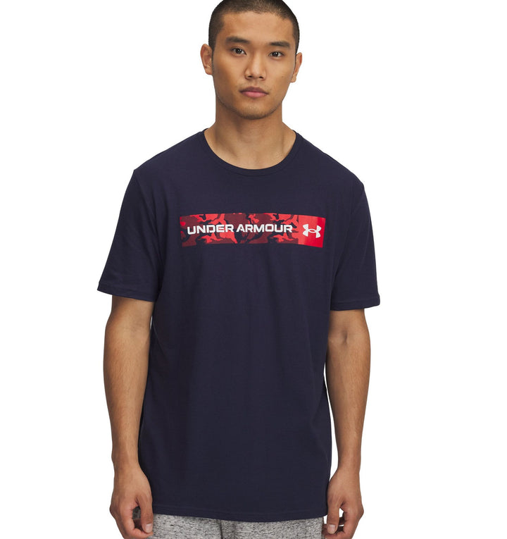 Under Armour Ua Camo Chest Stripe Ss - midnight navy