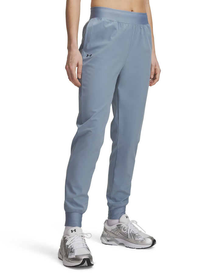Under Armour Ua Rival Hi Rise Woven Pant - blue wind
