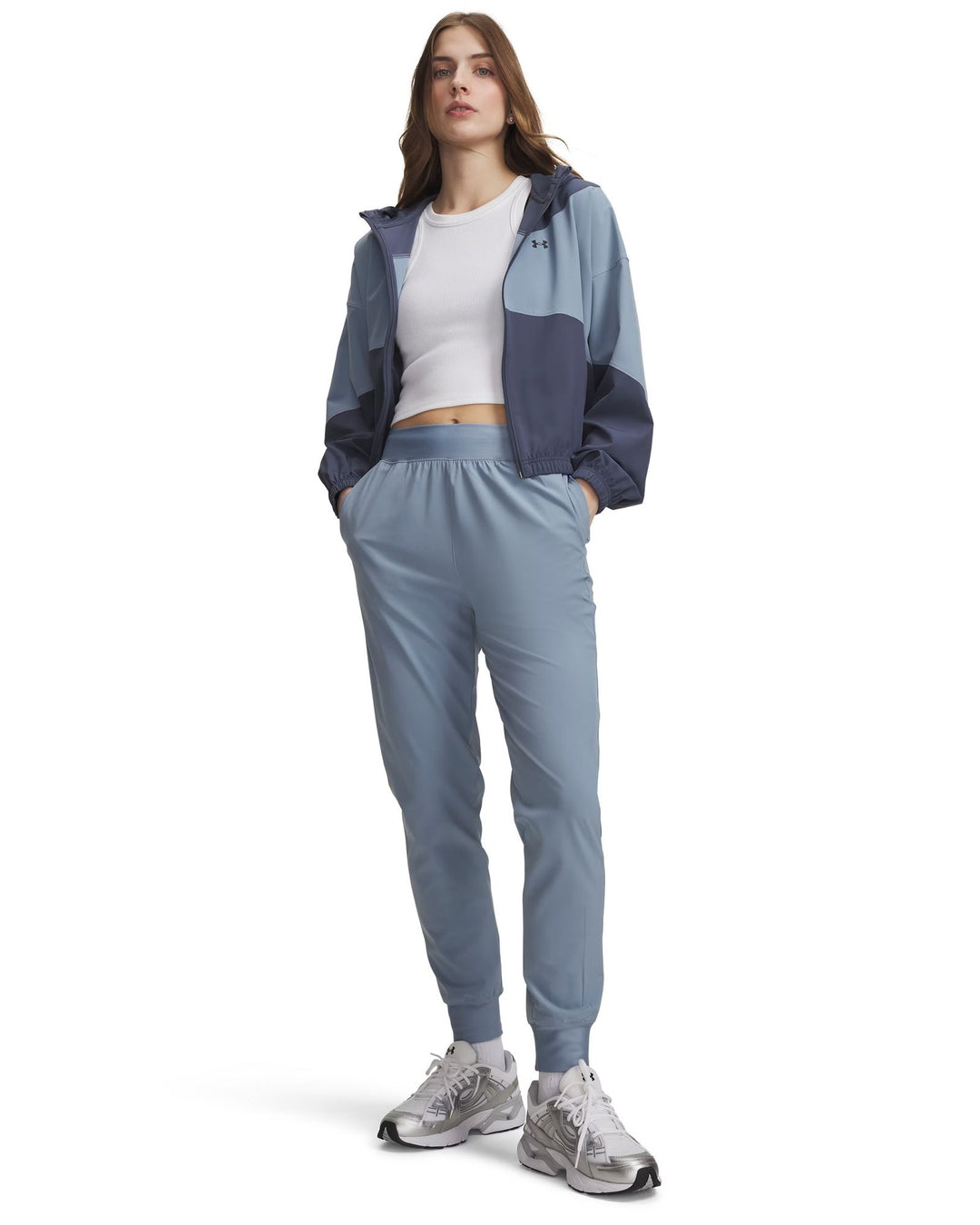 Under Armour Ua Rival Hi Rise Woven Pant - blue wind
