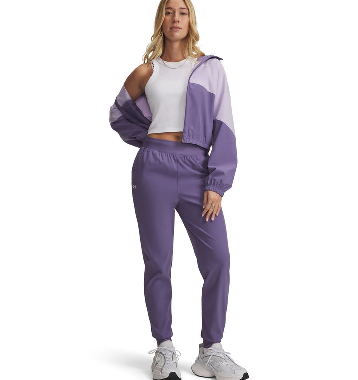 Under Armour Ua Rival Hi Rise Woven Pant - purple luxe