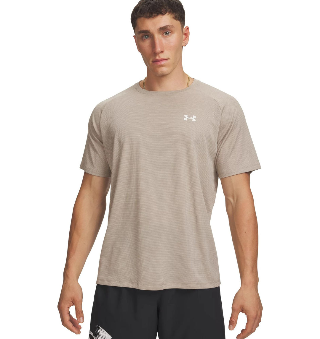 Under Armour Ua Tech Textured Ss - timberwolf taupe