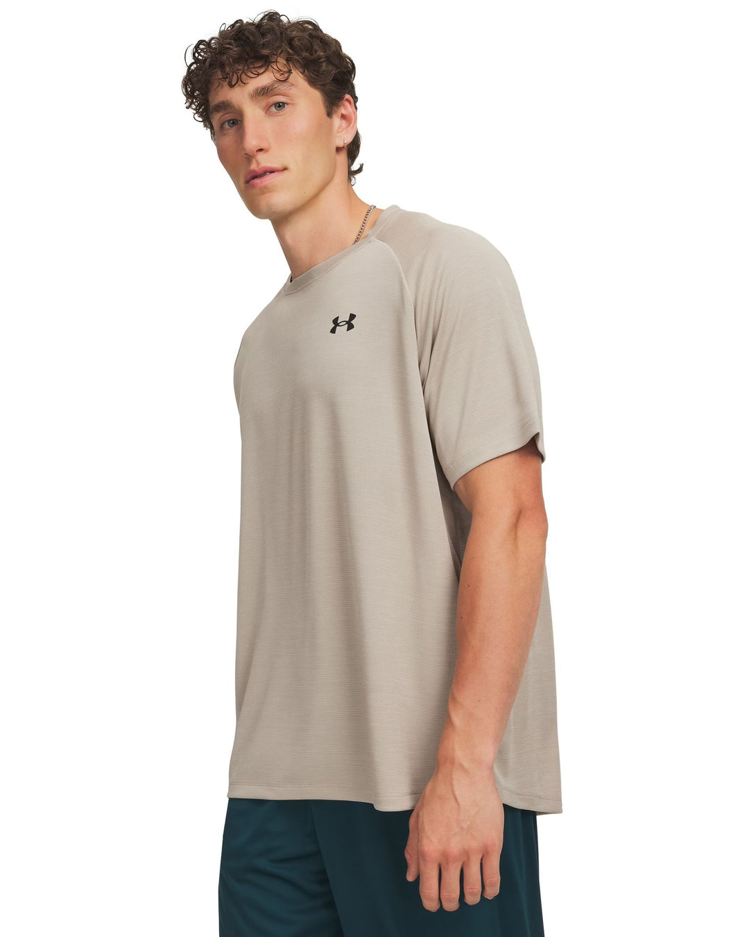 Under Armour Ua Tech Textured Ss - timberwolf taupe
