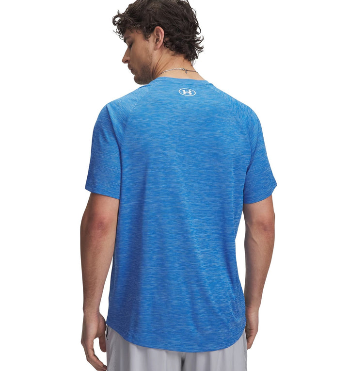 Under Armour Ua Tech Textured Ss - blue atlantis